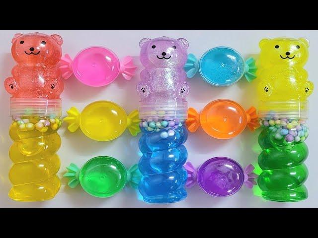 Satisfying Slime Mixing video ASMR| Mixing all store bought slime|Rainbow slime #slime#Glitter #asmr