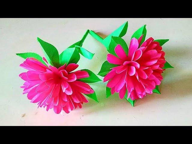 Handmade Paper flowers| Paper flower| Easy and beautiful Flowers making with paper|#paperflower