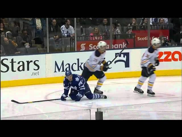 Paul Gaustad crushes John-Michael Liles [HD] {Dual-Feed}