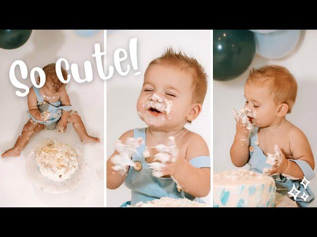 Ryker’s Smash Cake Photoshoot || ADORABLE reaction