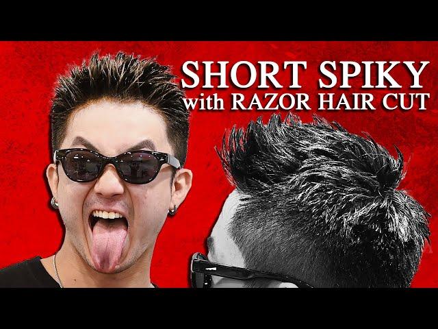 레이저 커트로 X세대 만들기 - 90년대 숏 스파이키(Short Spiky Hair with Razor Haircut)  아우트로 | 디아우트로 | 바버샵