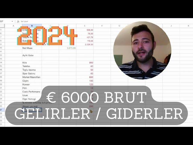 € 6000 Almanya Aylık Brüt / Net Maaş ve Giderler 2024