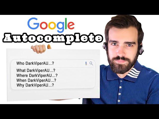 What Do People Google About Me? - Answering Google Autocomplete