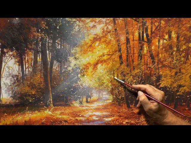 "Song of Autumn" Acrylic painting. Artist - Viktor Yushkevich. #180