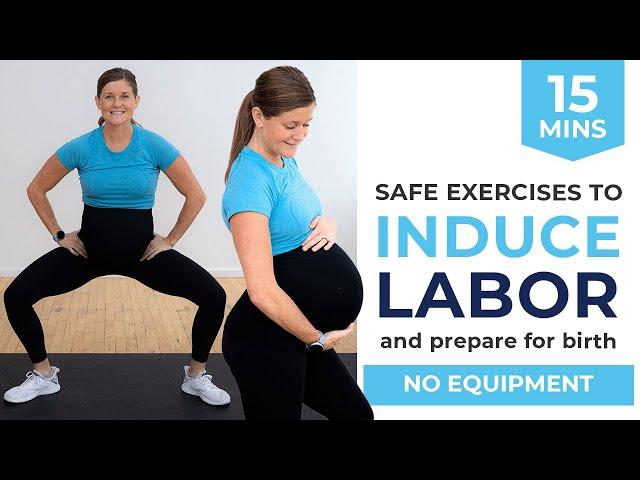 15-Minute Labor Inducing Workout (Prepare for Labor + Delivery!)