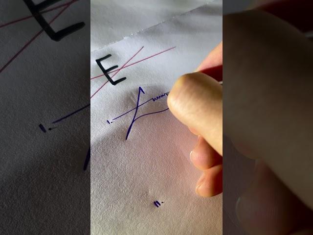 How to sign the letter E?️#signature #calligraphy #lettersign #art