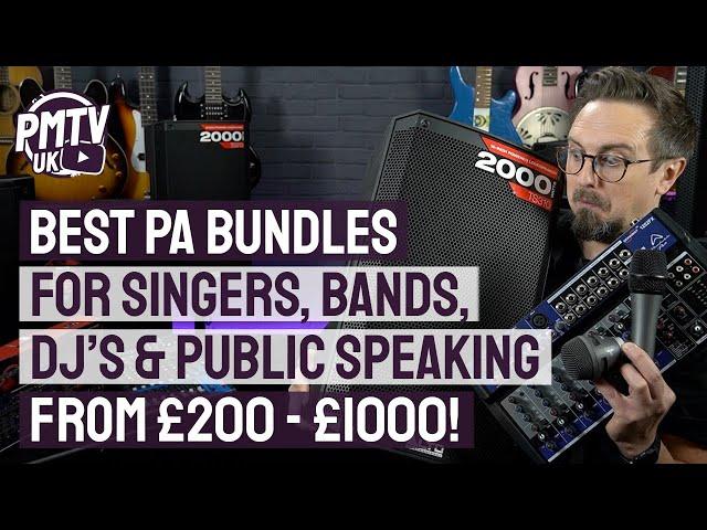 5 Best Cheap PA System Bundles Under £1000 That Don't Suck - Singers, Bands, DJ's & Public Speaking