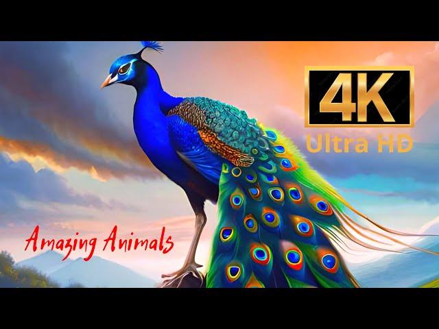 Beautiful peacock #21 | Amazing Animals 4K | Beautiful music