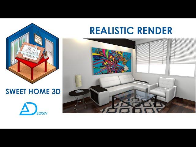 Sweet home 3D tutorial: How to design and render a living room sense with high quality