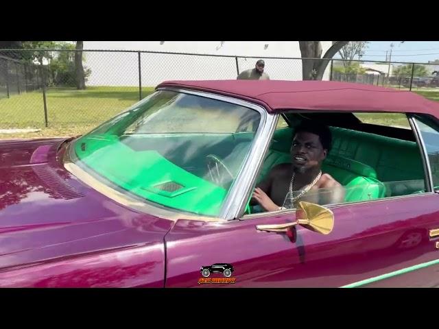 Kodak Black Testing Out his Candy Purple 71 Chevy Vert on Gold 26's Forgiatos