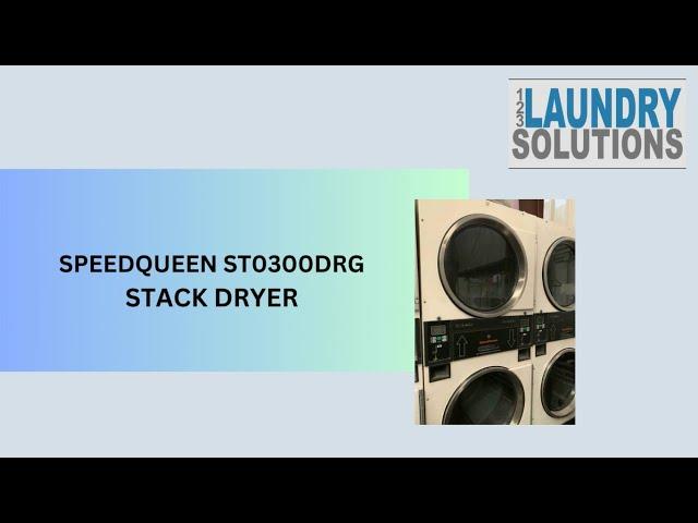 SPEED QUEEN STACK DRYER 30LBS, WHITE FINISH MODEL ST0300DRG SERIAL NUMBER R0009011086