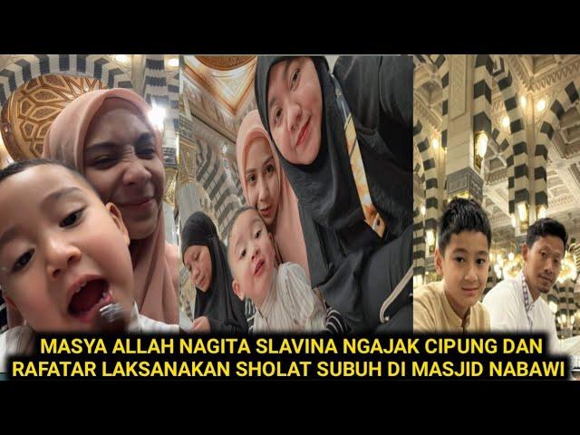 MASYA ALLAH MOMEN BAHAGIA NAGITA SLAVINA AJAK CIPUNG LAKSANAKAN SHOLAT SUBUH DI MASJID NABAWI