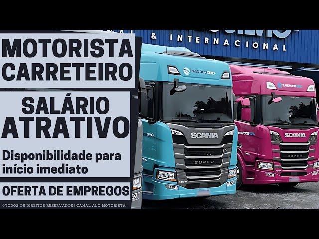 VAGAS PARA MOTORISTA CARRETEIRO / Transportes Silvio