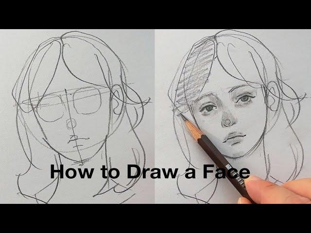 How to draw a Face / We practice together slowly and steadily :)