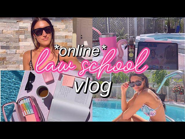 STUDY WITH ME *in florida* | LAW SCHOOL WEEK IN MY LIFE VLOG (productive *af*) 4K