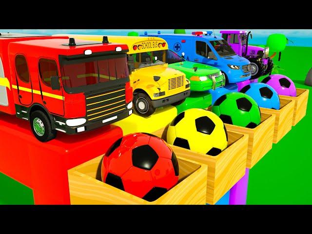 Wheels on the Bus + Finger Family Song | Firetruck, Surprise Eggs | Baby Nursery Rhymes & Kids Songs