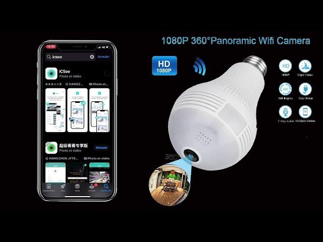 How to setup camera light bulb security V380 pro Wireless