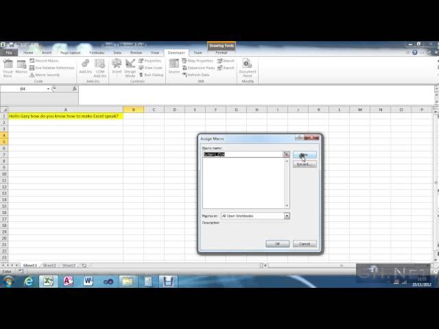 VBA Excel 004 - Make Excel Speak