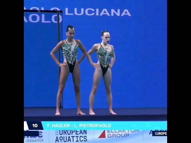 Y.HASLER - L.PIETROPAOLO (SUI) | Onland Performance | Artistic Swimming 2024 #shorts #sports