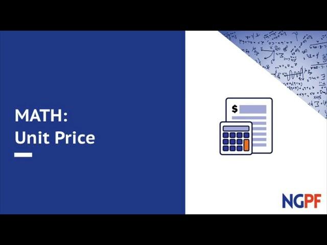 MATH: Unit Price