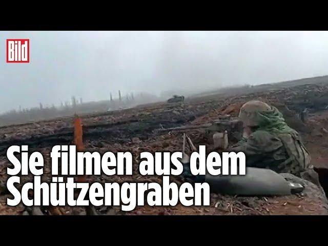 Ukrainische Soldaten filmen Schlacht bei Bachmut