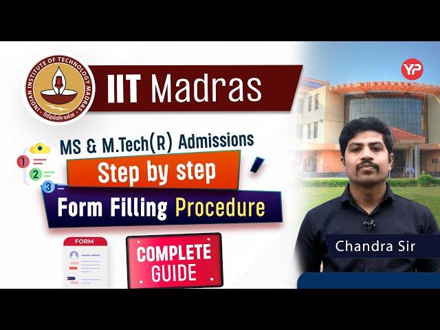 IIT Madras MS & M.Tech(R) admission step-by-step application procedure | Post GATE counselling 2025