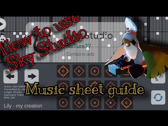 How to use "music sheets" Sky: children of the light| explained "sky studio" |learn sky music easily