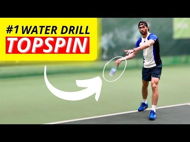 How to Hit Topspin Forehand in Tennis (Beginner Tips + #1 Water Drill)