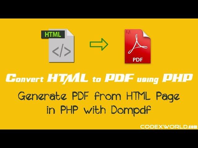 Convert HTML to PDF in PHP with Dompdf