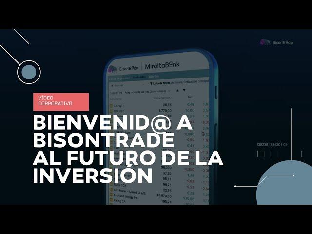 Bienvenid@ a BisonTrade - Al futuro de la inversión