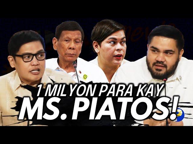 1M pabuya para lumutang si Mary Grace Piatos! Fictitious names ang gumamit ng confi funds ~Quadcom