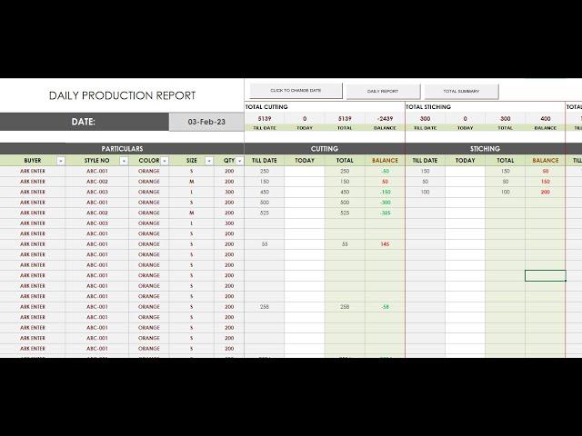 Efficient Daily Production Report (DPR) : Excel Template Tutorial for Garment Factories (UPDATED)