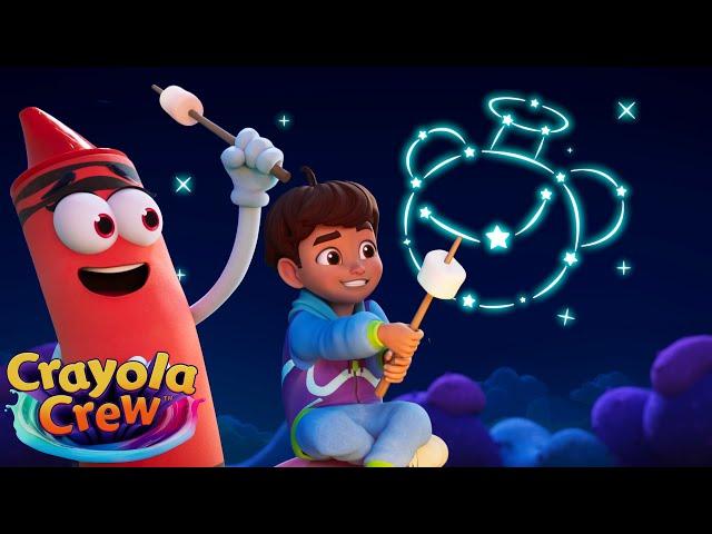 Roasting Marshmallows & Stories in the Stars! | Crayola Crew Colorful and Creative Cartoons for Kids