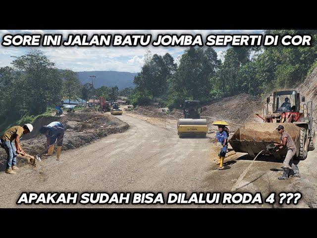 Sore Ini Jalan Batu Jomba Seperti Di Cor !!! Apakah Sudah Bisa Dilalui Roda 4 Dan 6 ???