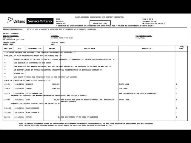 The History of Title in Ontario & Pulling and Reading Title as an Agent