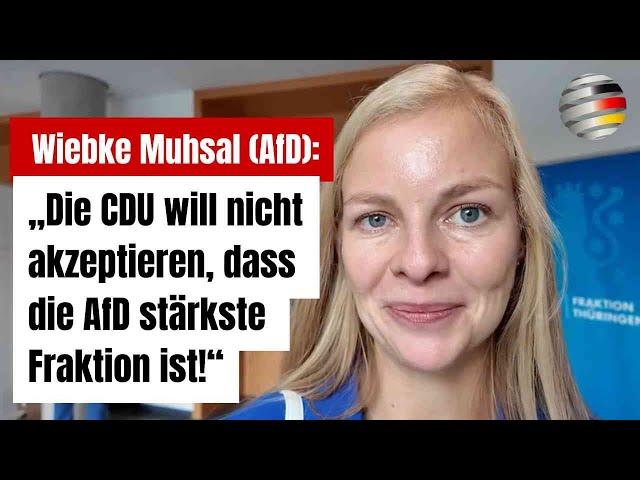 Wiebke Muhsal (AfD): „Die CDU will nicht akzeptieren, dass die AfD stärkste Fraktion ist!“