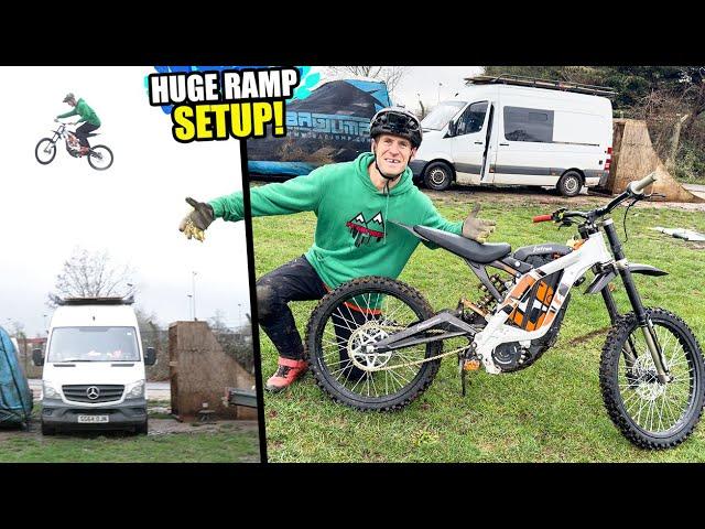 RIDING INSANE KICKER RAMP SETUP ON MY SURRON DIRT BIKE!