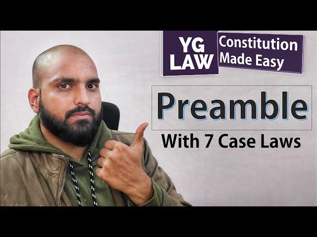 Preamble of Indian Constitution - Explained with case laws : Preamble part of Constitution ?