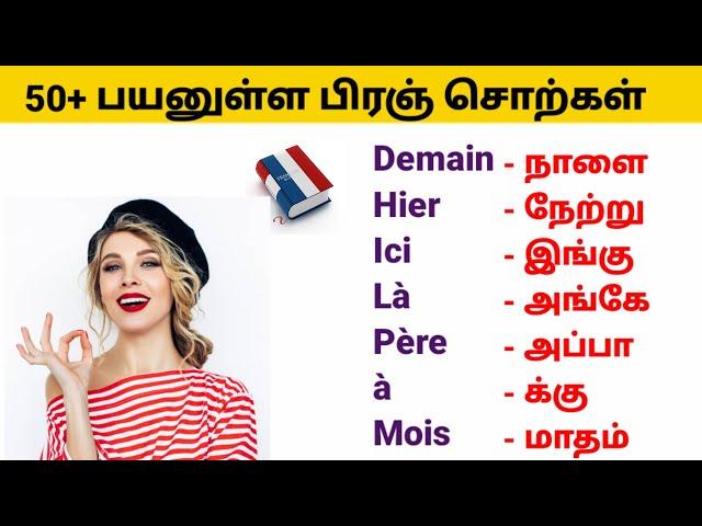 பிரஞ் மொழி/50+ Important French words for beginners/French  Academy Tamil