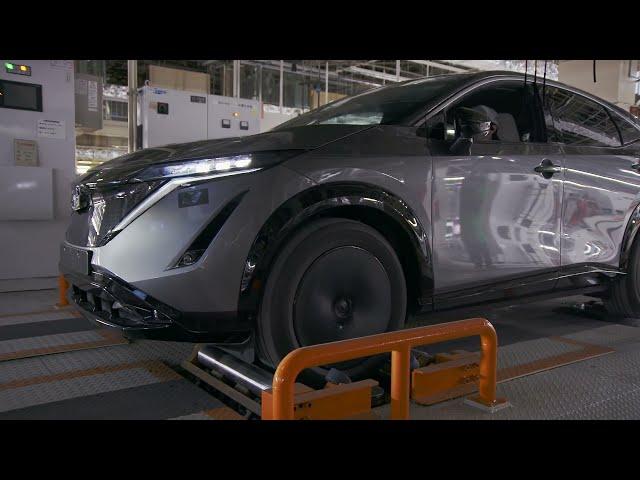 NISSAN ARIYA JAPAN FACTORY 2022 - Production delays to electronic chips