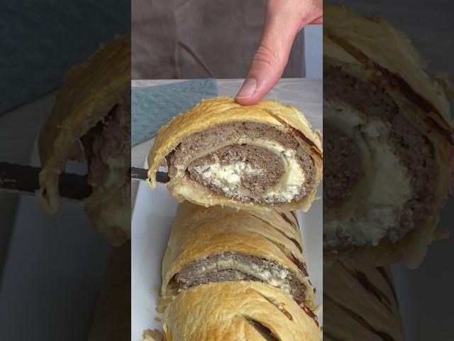 Hackfleisch-Blätterteig-Strudel | Einfaches Rezept