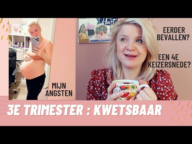 3e TRIMESTER ZWANGER Q+A | KWETSBAAR, de BEVALLING, 4e KEIZERSNEDE en SPANNING | Kellycaresse