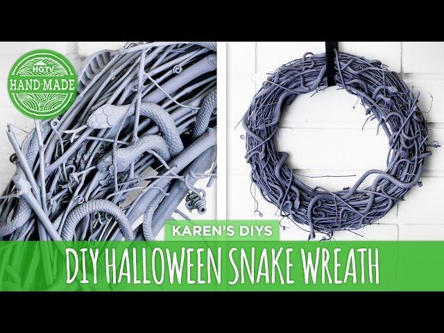 DIY Halloween Snake Wreath | DIY Halloween Decorations