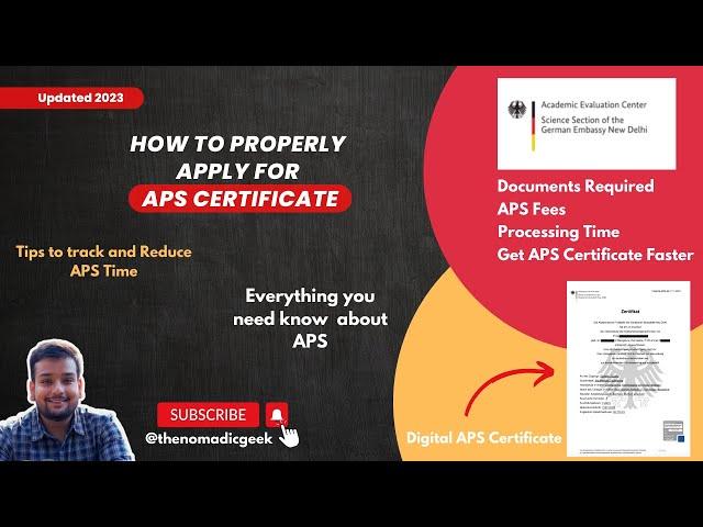 APS Digital Certificate - Step by Step Process | How to Properly Apply for APS (All in one Video)