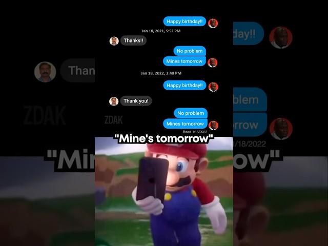 “Mine’s tomorrow” 
