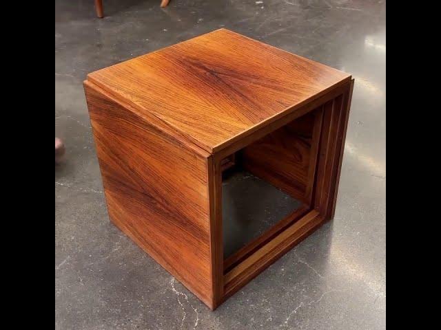 Danish Modern Kai Kristiansen Rosewood Mid Century Modern Nesting Tables