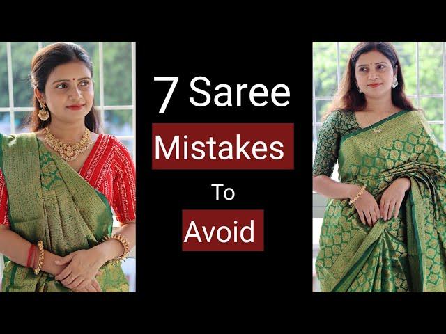 7 Saree Mistakes to Avoid | Saree Styling Tips | MomaTiara