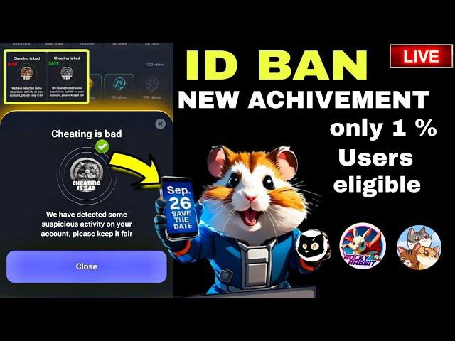 Hamster Kombat | New Achivement | I'd Ban | How To Unban | #hamsterkombat