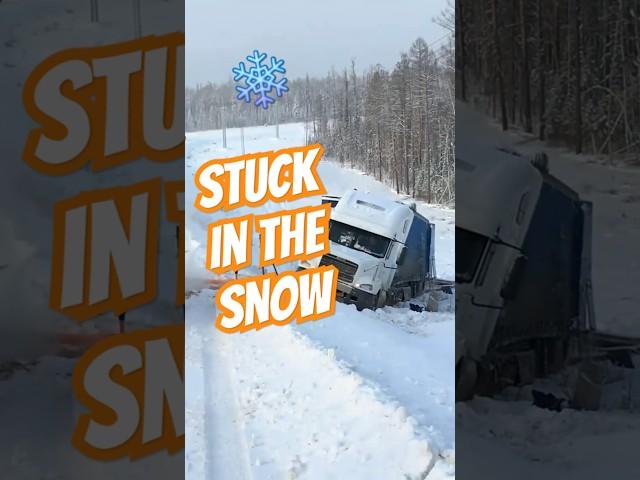 Bigrig stuck in the big snow ️ #trucking #lkw #camion #work #xetai #ciężarówka #tir #tsno