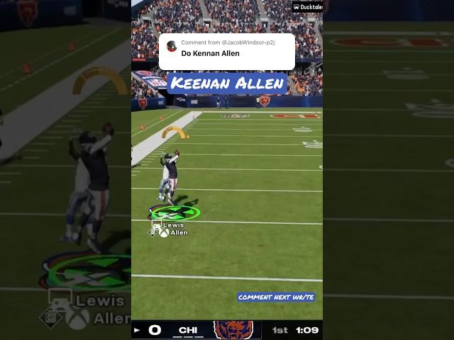 Keenan Allen‼️ #xbox #madden25 #madden #chicagobears #keenanallen #headtap #headtop #mossed #nfl